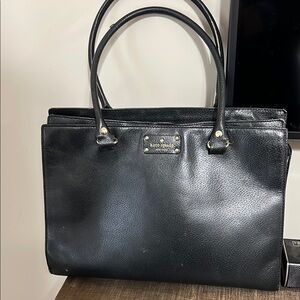 Kate Spade Black Leather Tote Bag